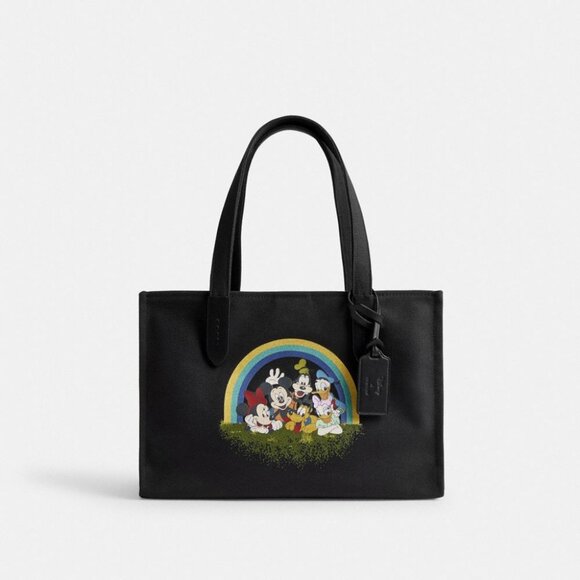 Disney X Coach Tote 30 In 100 Percent Recycled Canvas With Mickey Mouse Friends - Picture 1 of 5